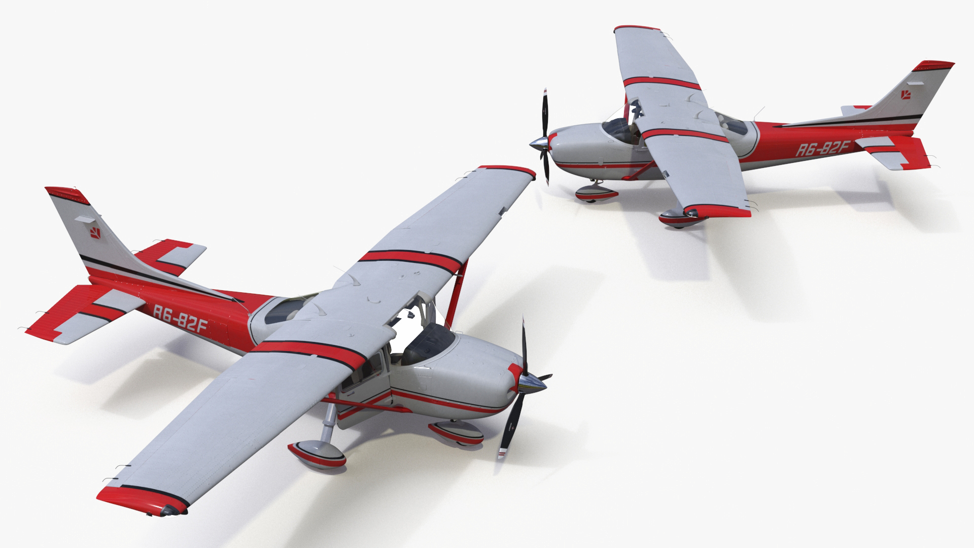 3D Single Engine Propeller Aircraft Cessna 182 model