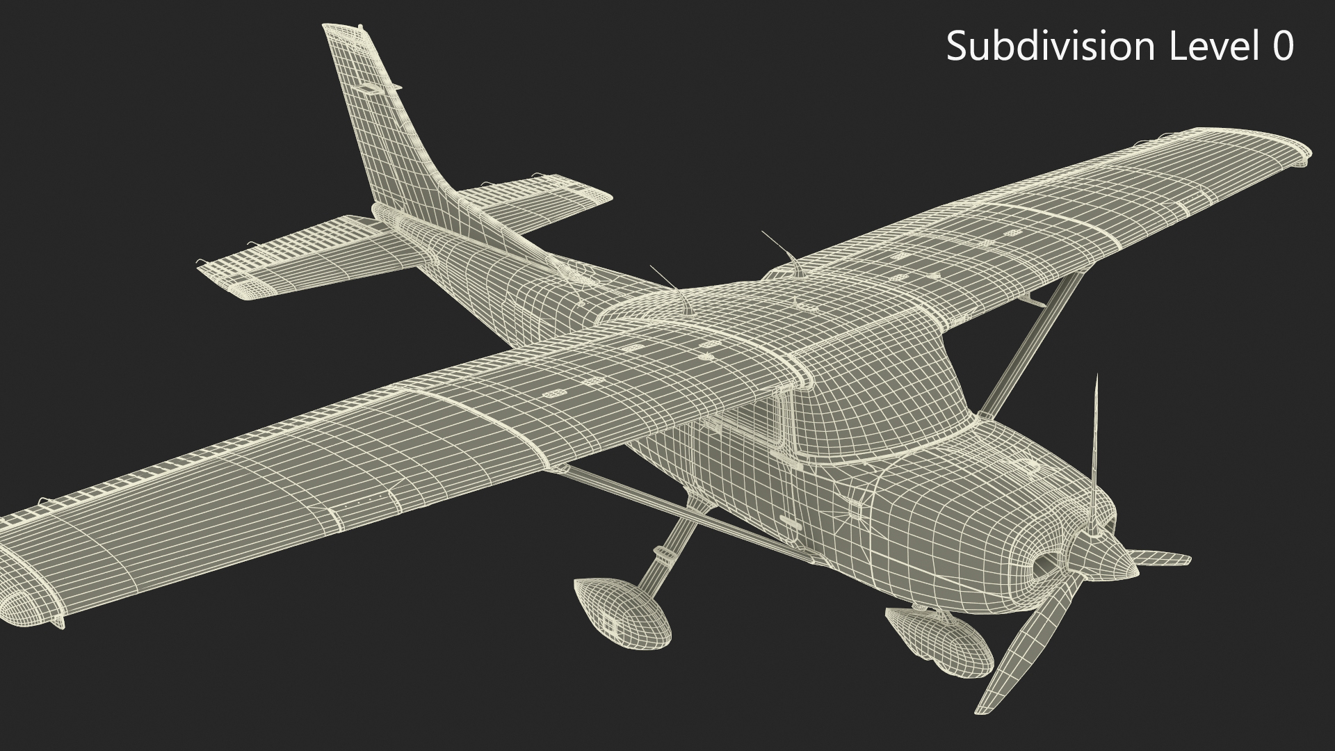 3D Single Engine Propeller Aircraft Cessna 182 model