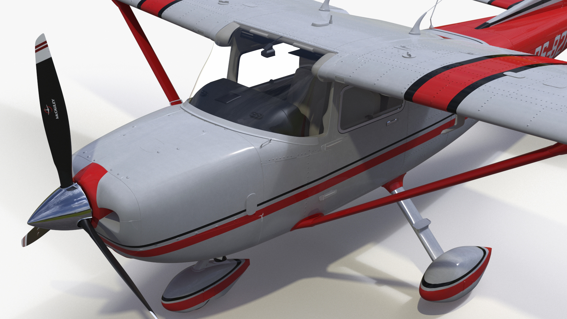 3D Single Engine Propeller Aircraft Cessna 182 model
