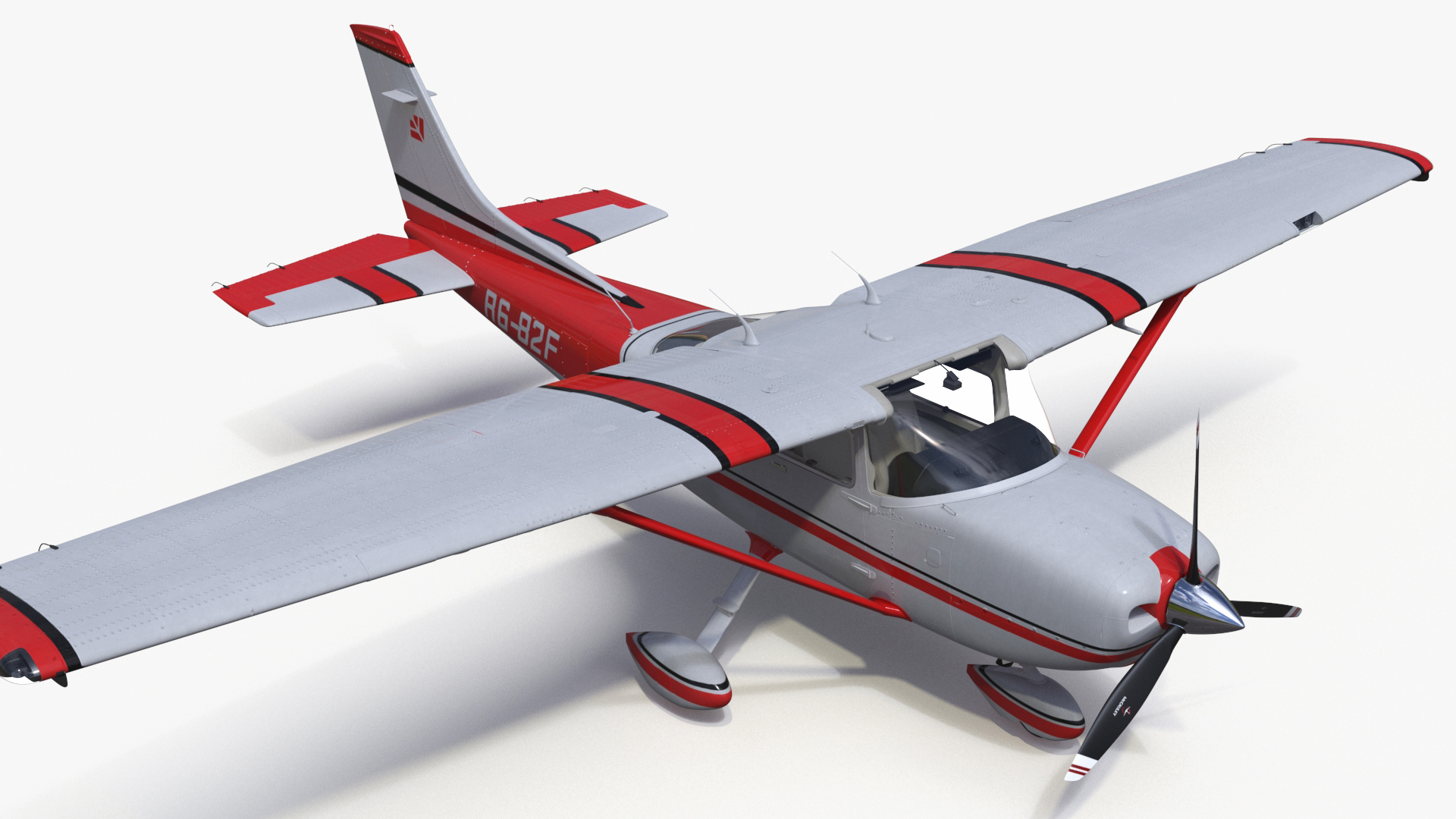 3D Single Engine Propeller Aircraft Cessna 182 model