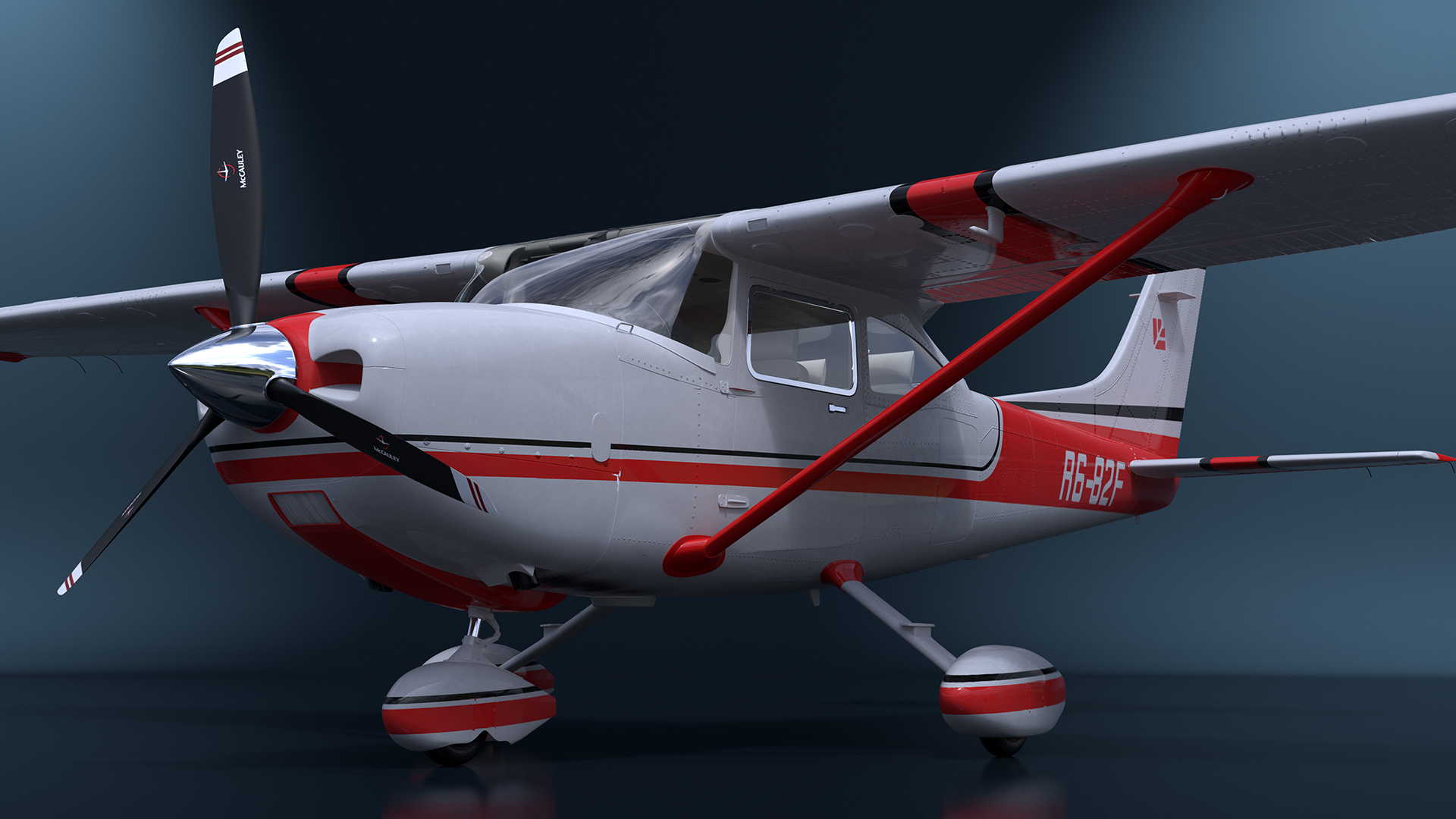 3D Single Engine Propeller Aircraft Cessna 182 model