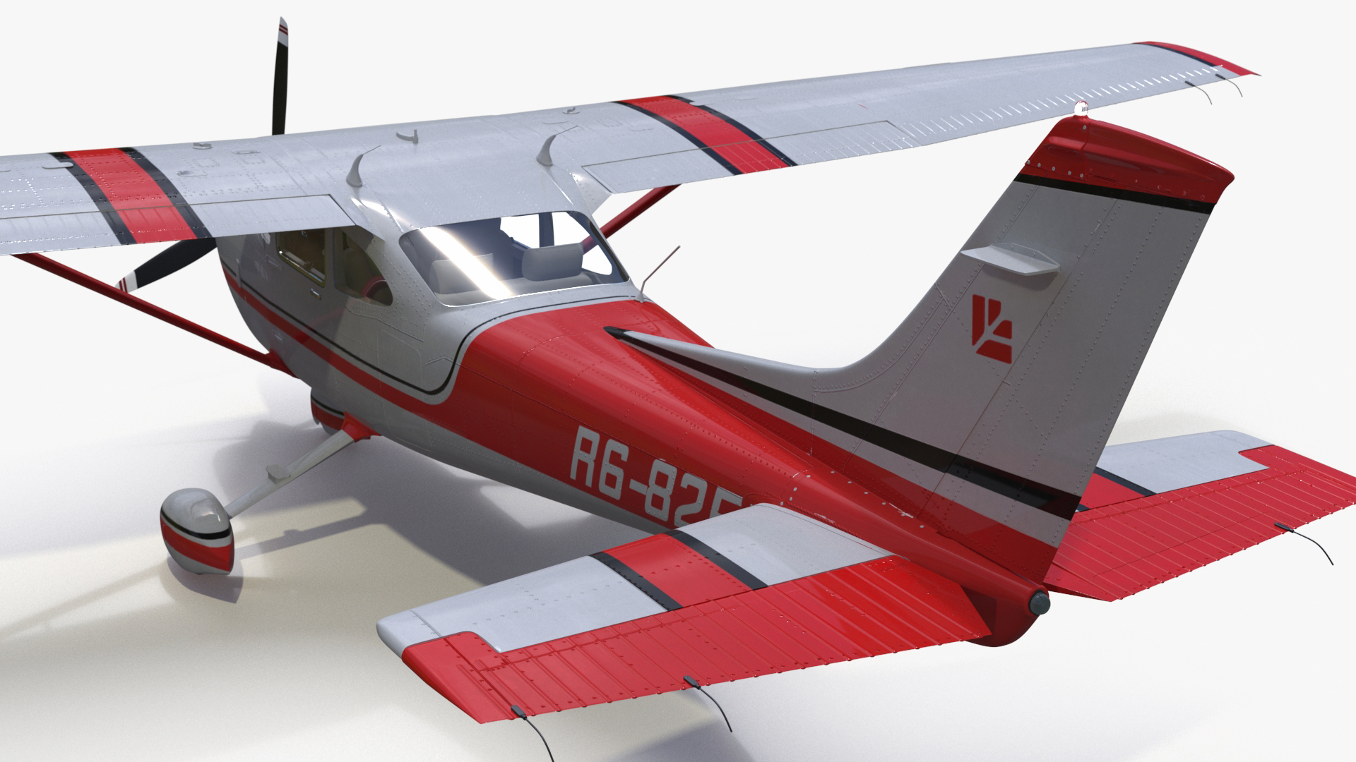 3D Single Engine Propeller Aircraft Cessna 182 model