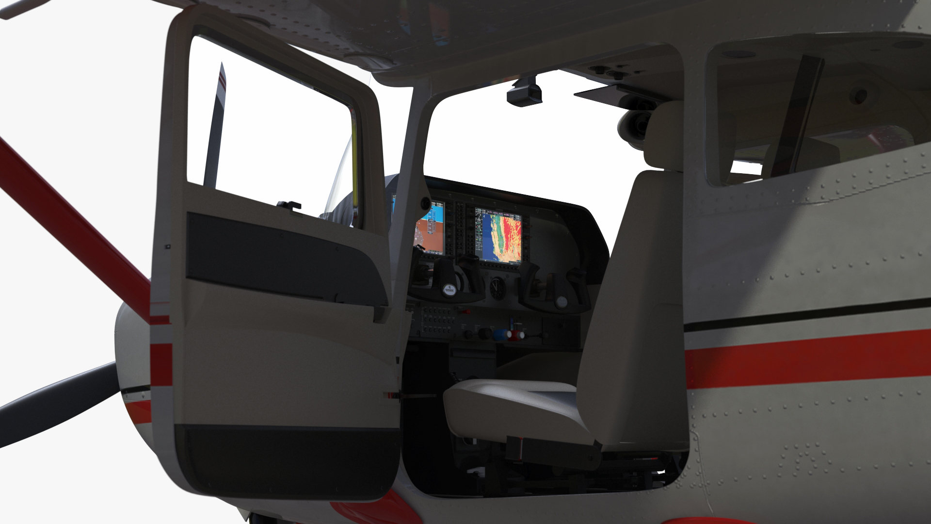 3D Single Engine Propeller Aircraft Cessna 182 model