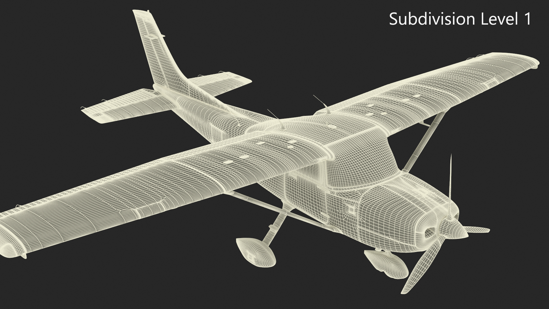 3D Single Engine Propeller Aircraft Cessna 182 model
