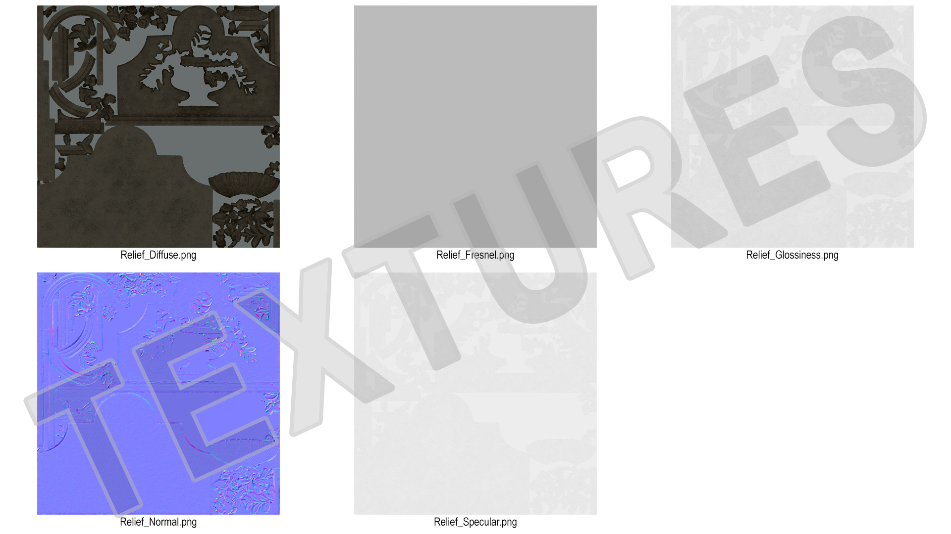 3D Stone Outdoor Decor Relief