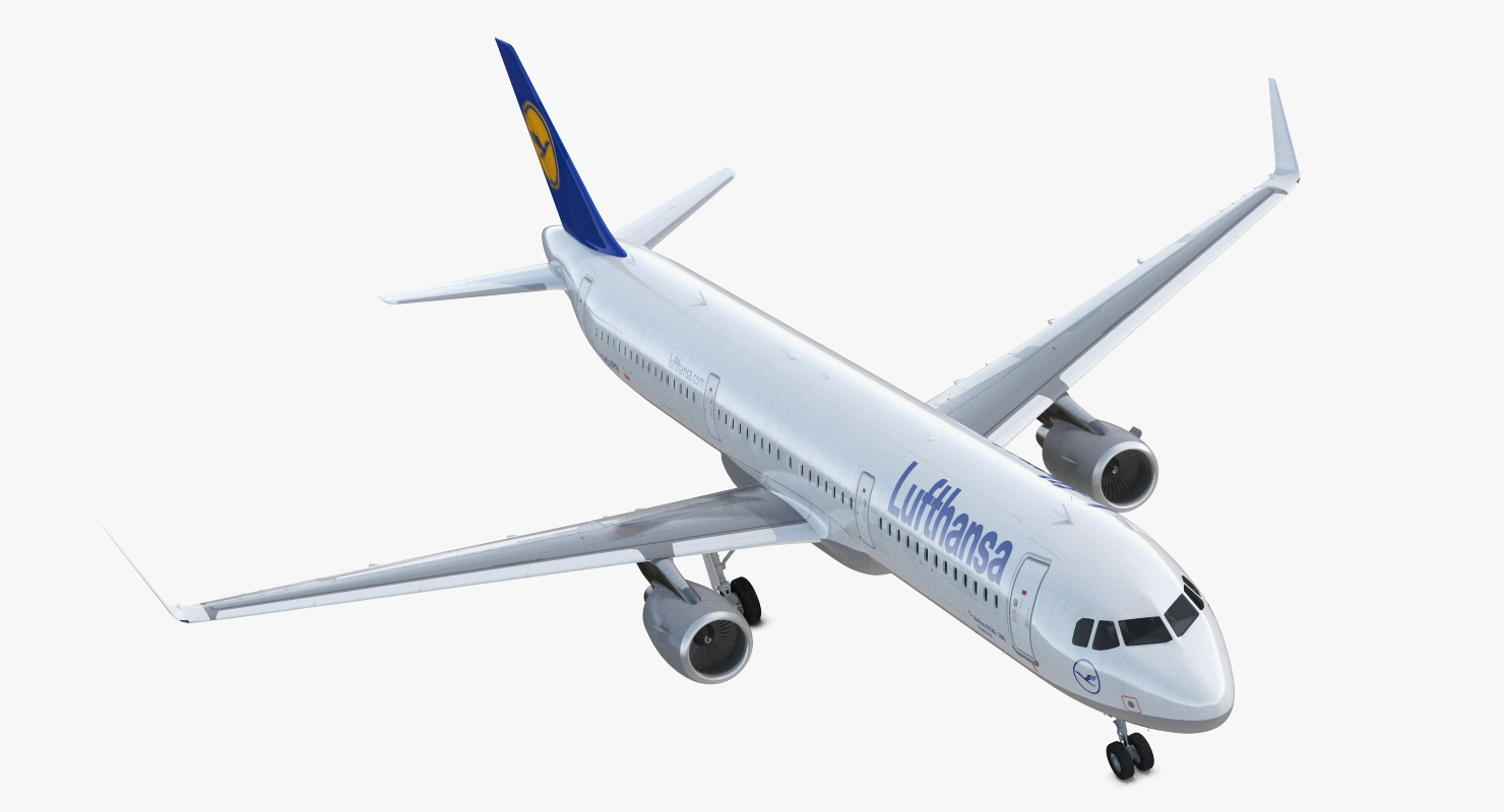 Airbus A321 with Interior and Cockpit Lufthansa 3D