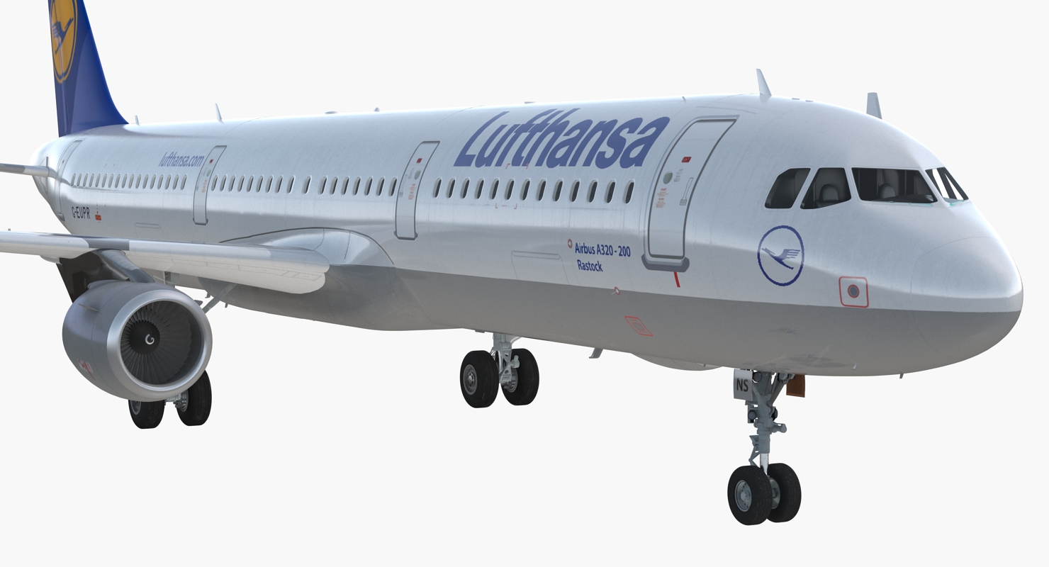 Airbus A321 with Interior and Cockpit Lufthansa 3D