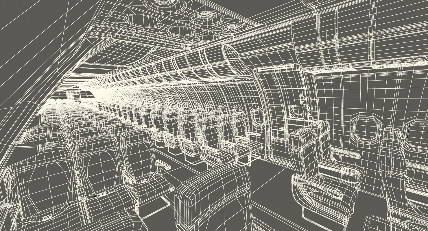 Airbus A321 with Interior and Cockpit Lufthansa 3D