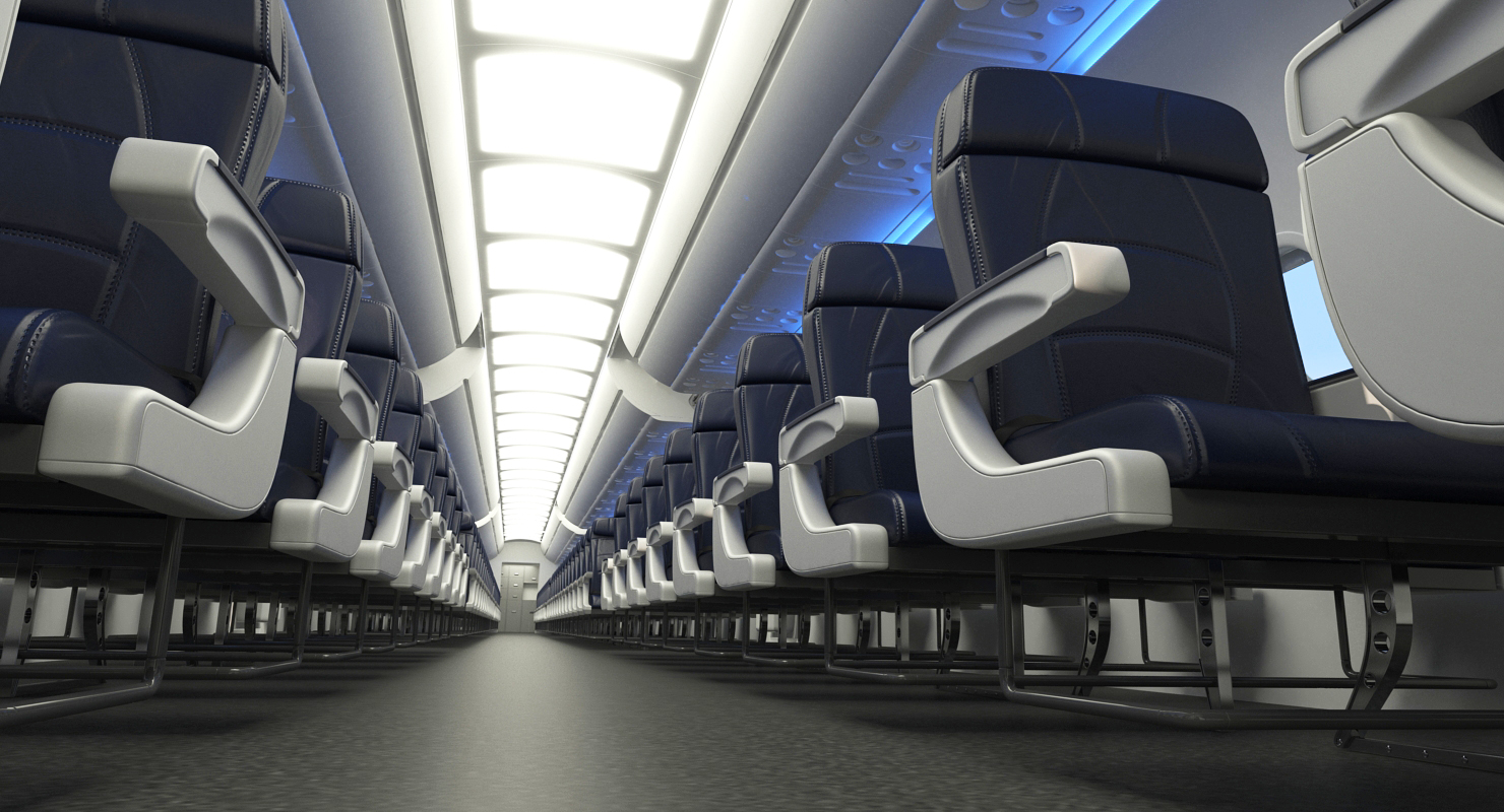 Airbus A321 with Interior and Cockpit Lufthansa 3D