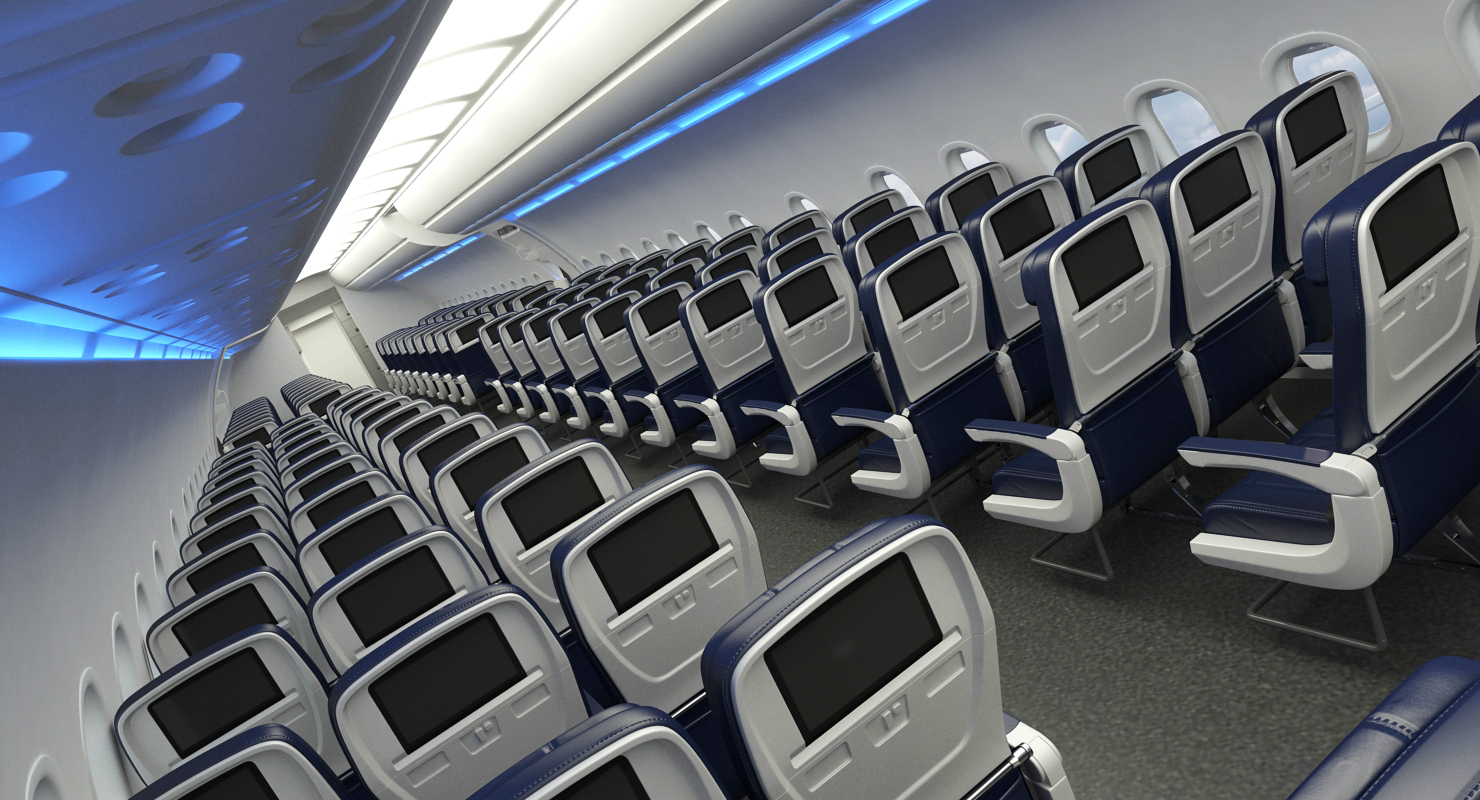 Airbus A321 with Interior and Cockpit Lufthansa 3D