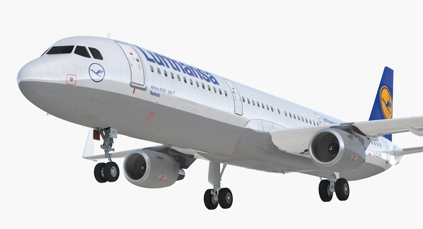 Airbus A321 with Interior and Cockpit Lufthansa 3D