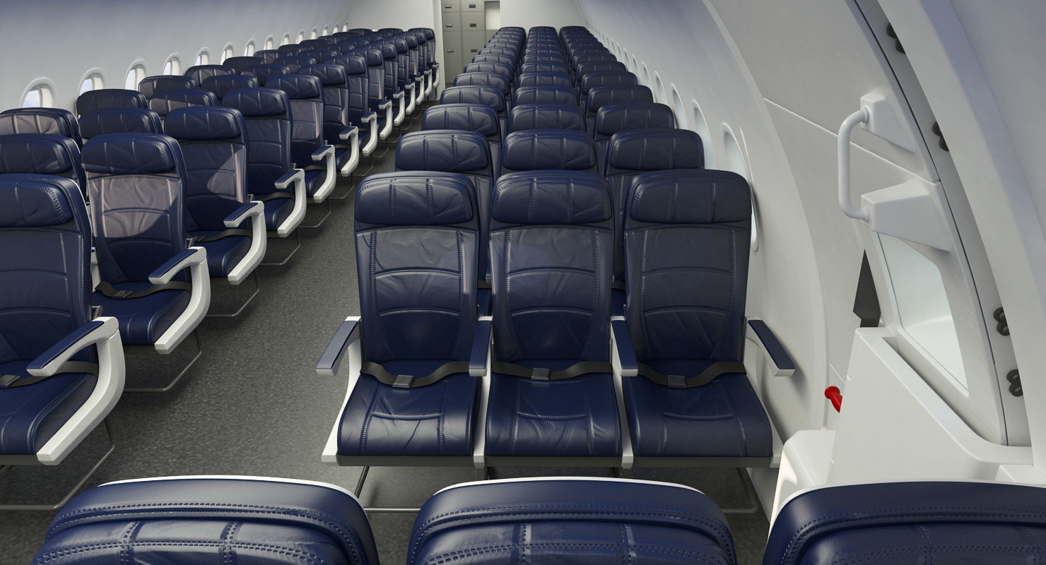 Airbus A321 with Interior and Cockpit Lufthansa 3D