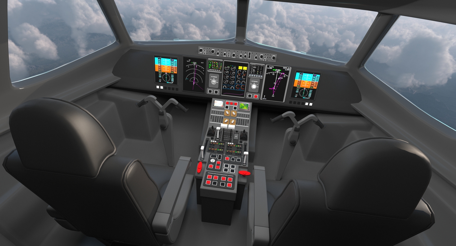 Airbus A321 with Interior and Cockpit Lufthansa 3D