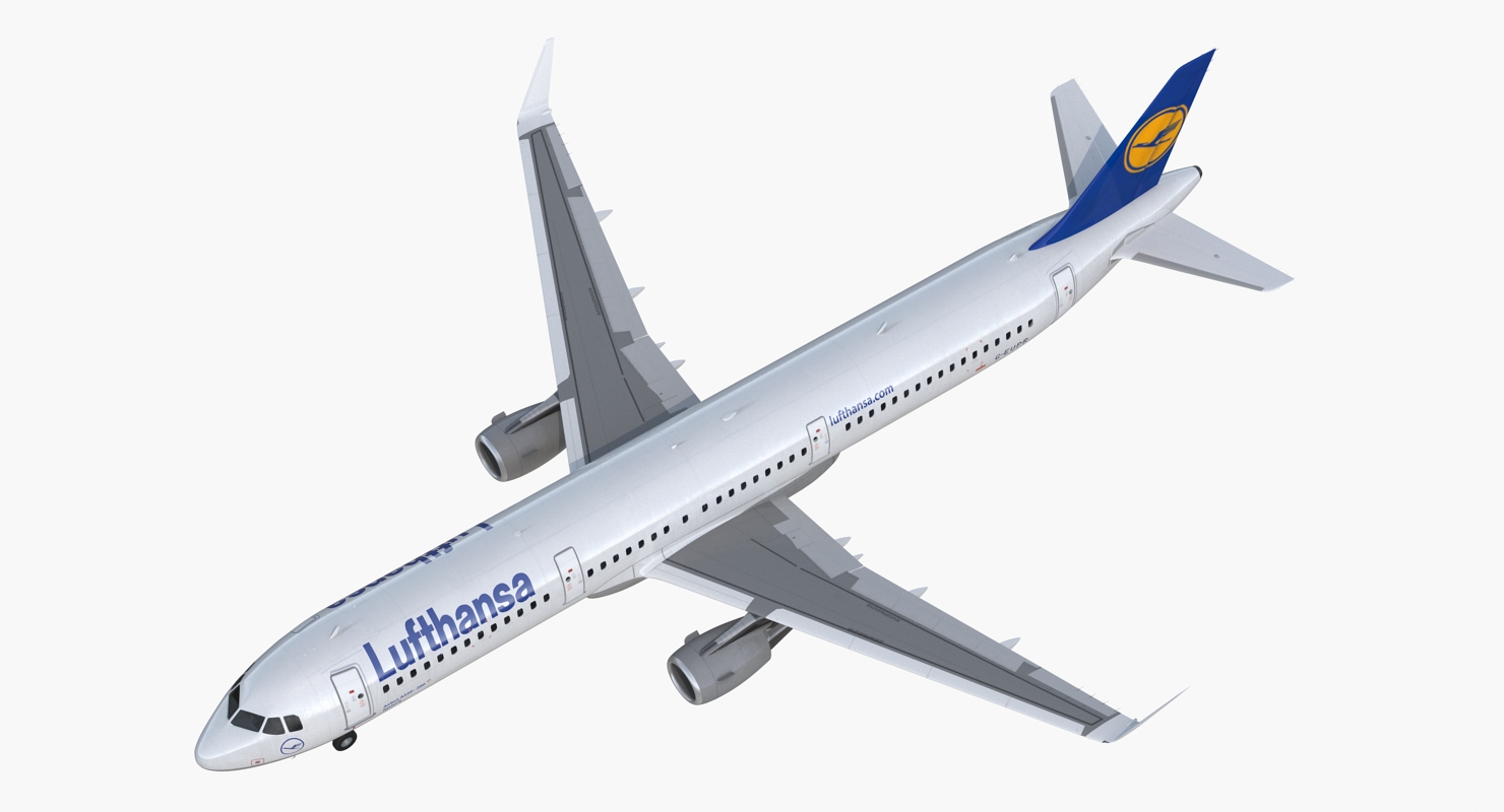 Airbus A321 with Interior and Cockpit Lufthansa 3D