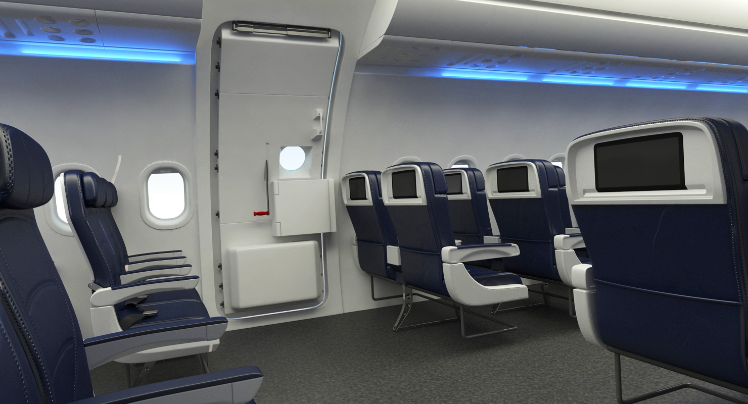 Airbus A321 with Interior and Cockpit Lufthansa 3D