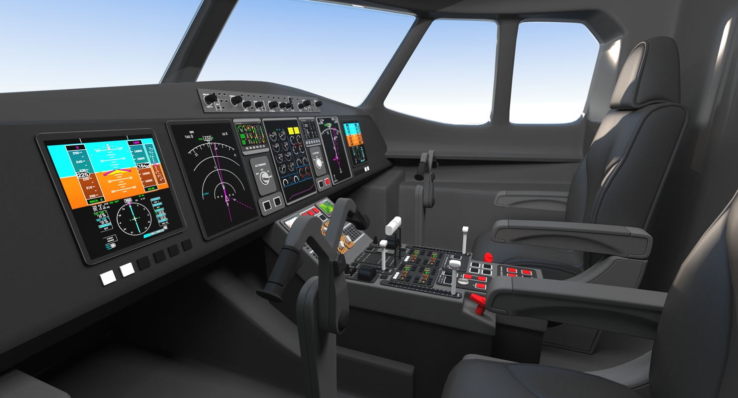 Airbus A321 with Interior and Cockpit Lufthansa 3D