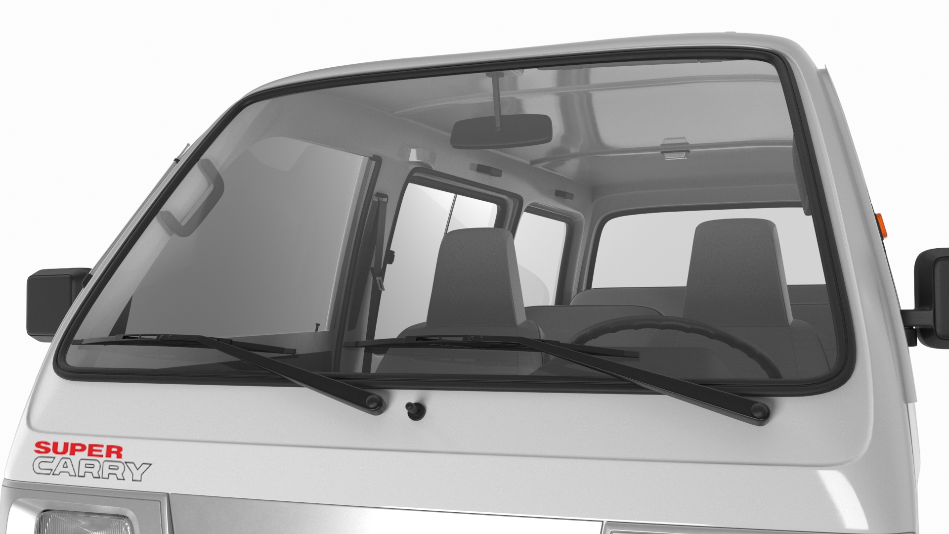 Suzuki Super Carry Passenger Van Rigged 3D model
