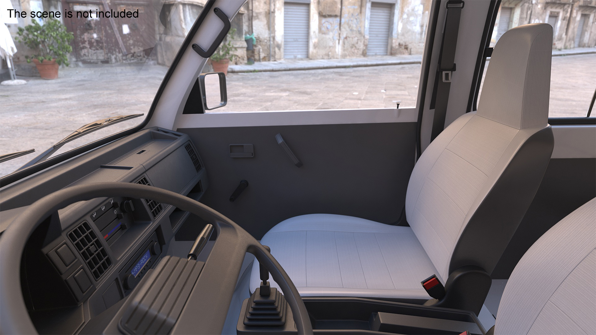 Suzuki Super Carry Passenger Van Rigged 3D model