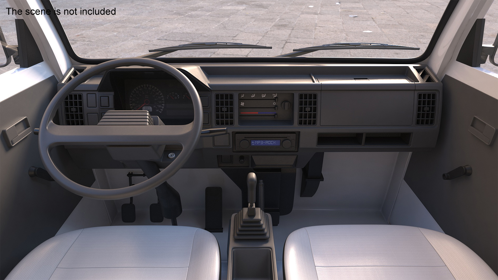 Suzuki Super Carry Passenger Van Rigged 3D model