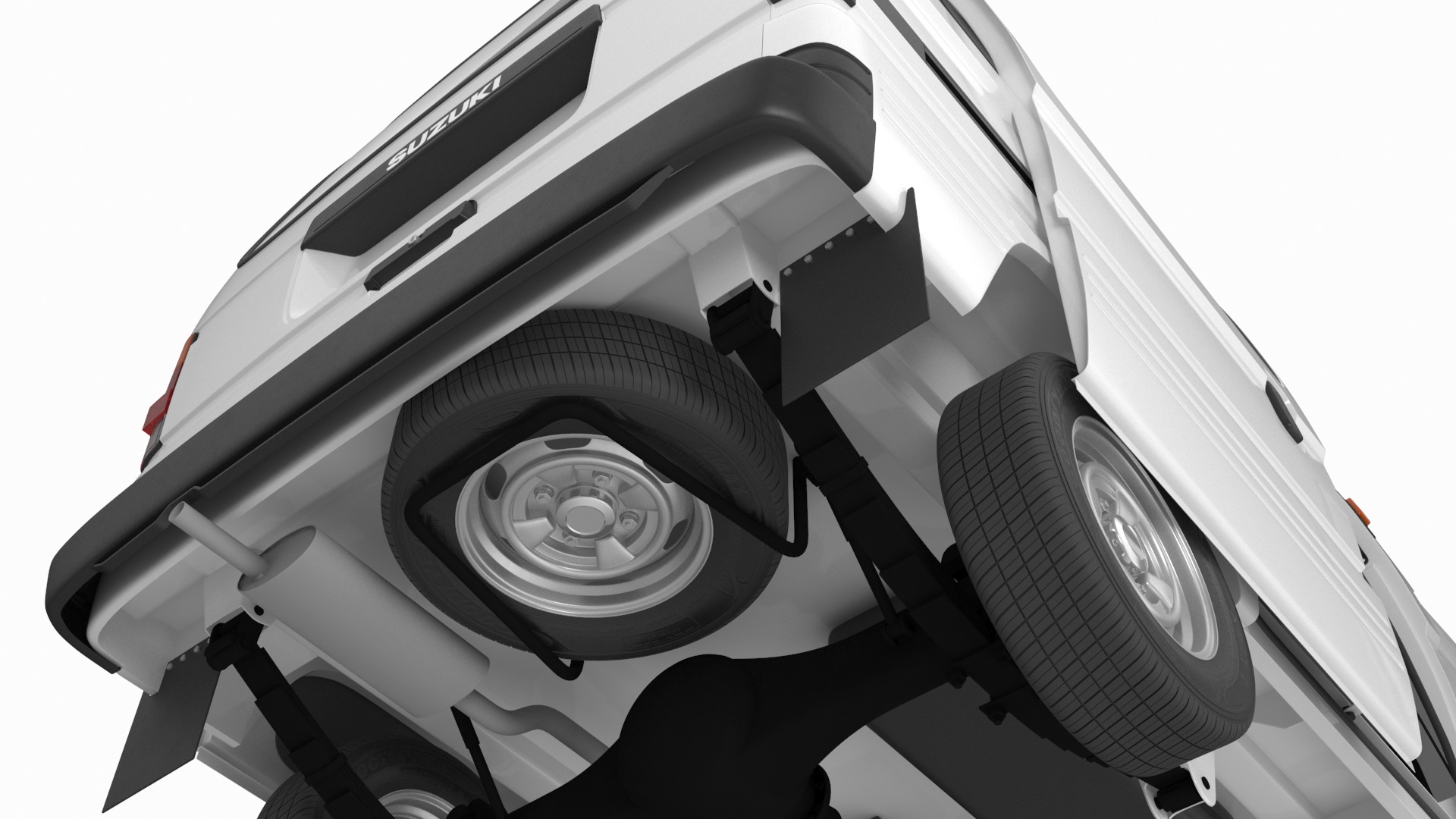 Suzuki Super Carry Passenger Van Rigged 3D model