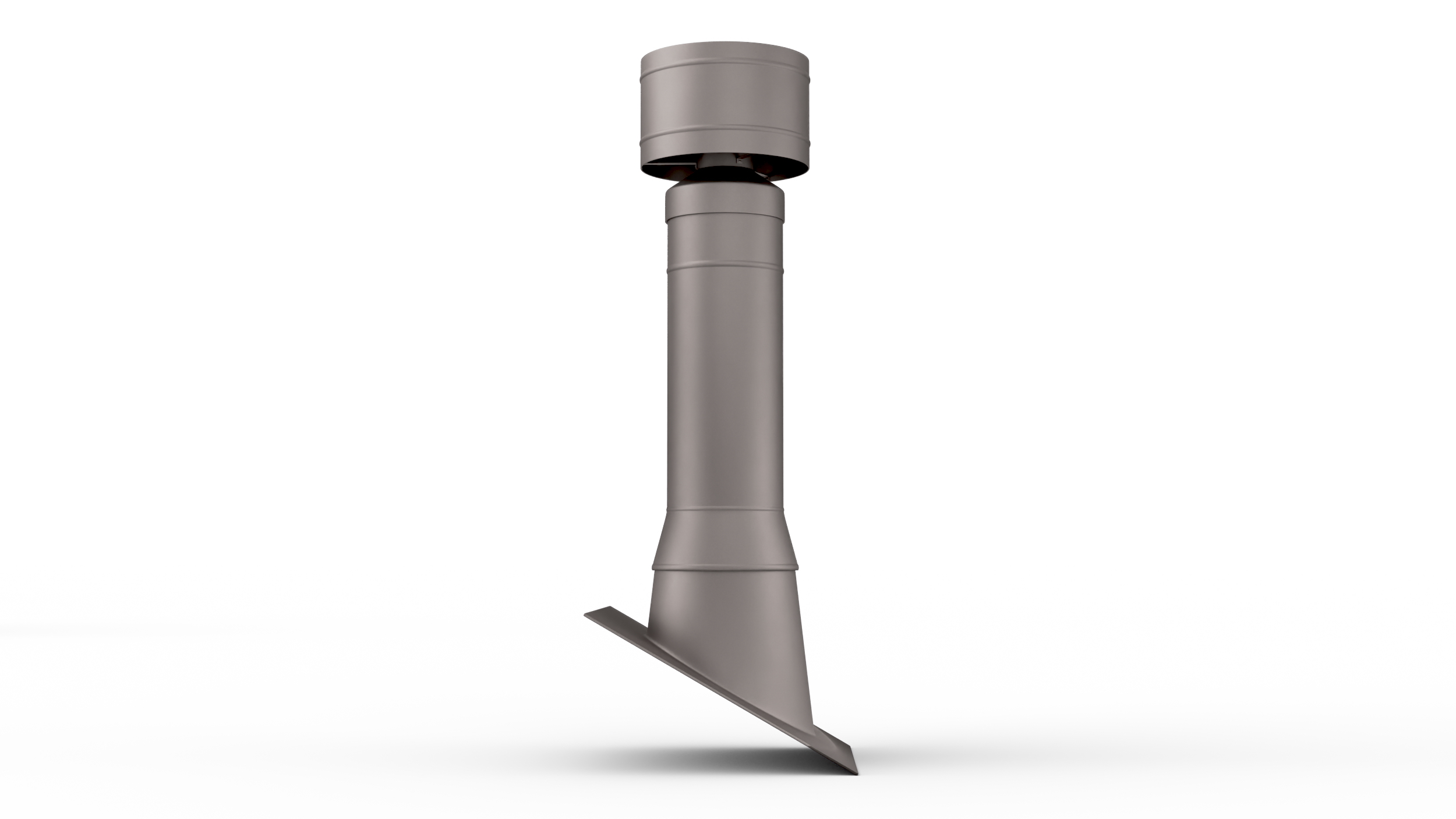 Round Metal Chimney Black Corner Base 3D