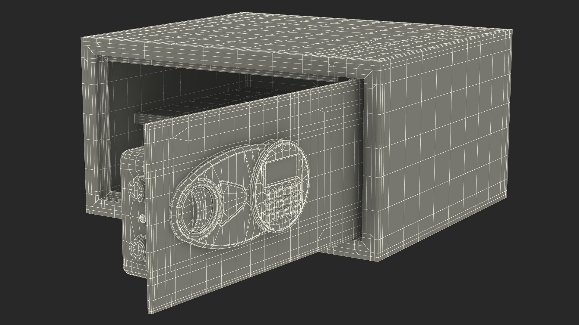 3D Digital safe black model
