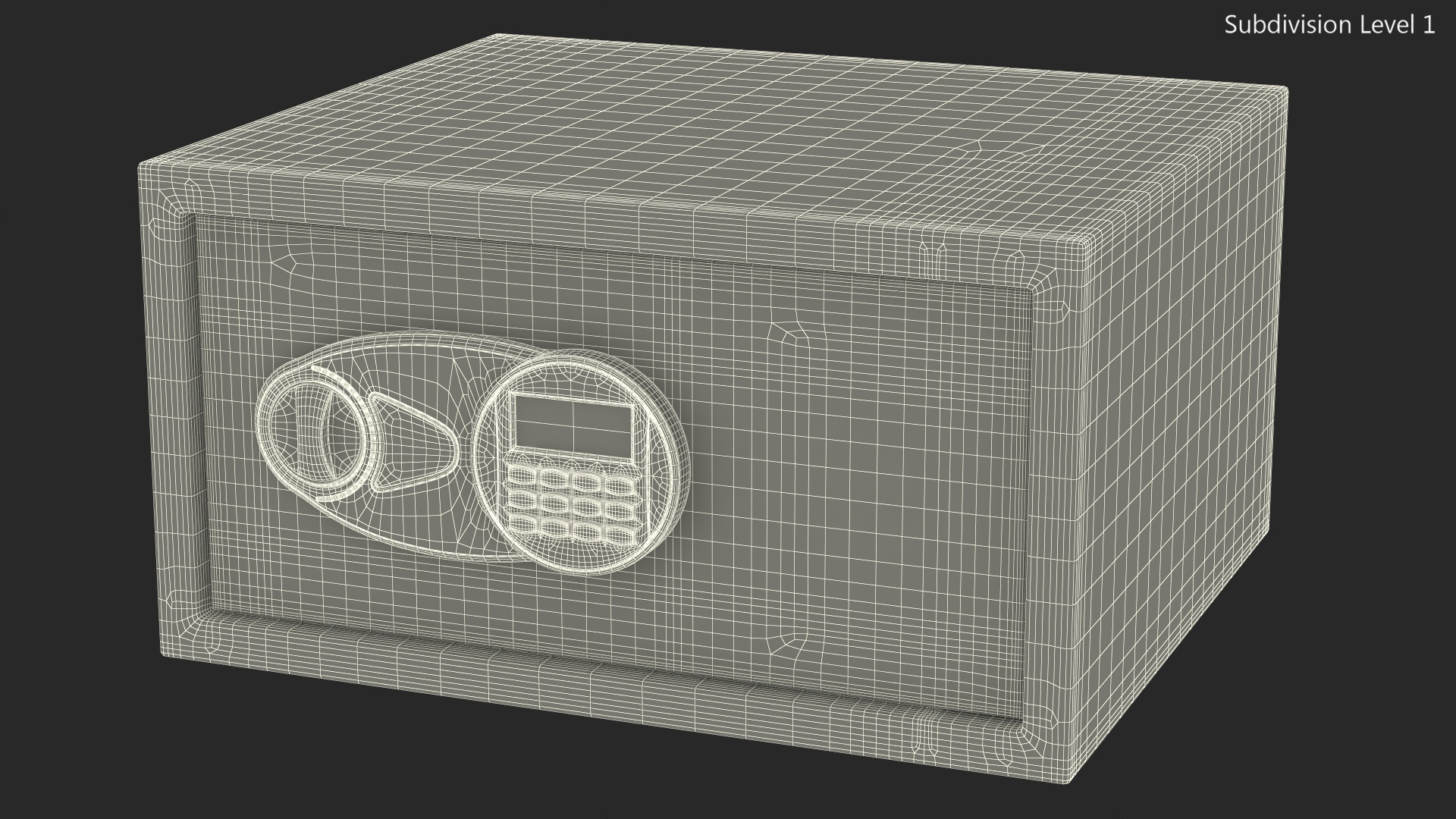 3D Digital safe black model
