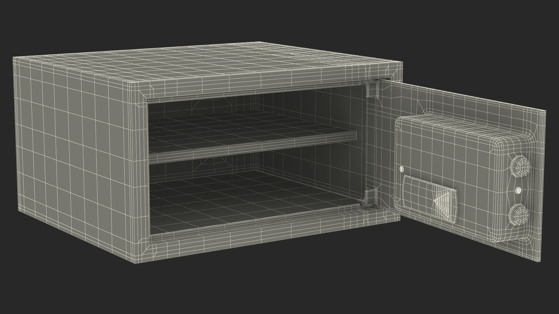 3D Digital safe black model