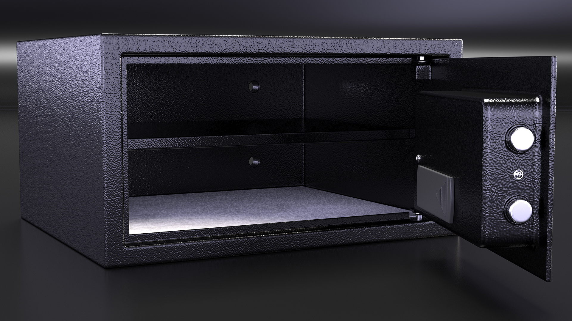 3D Digital safe black model