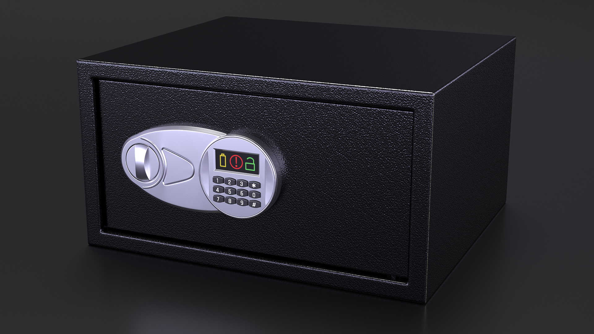 3D Digital safe black model