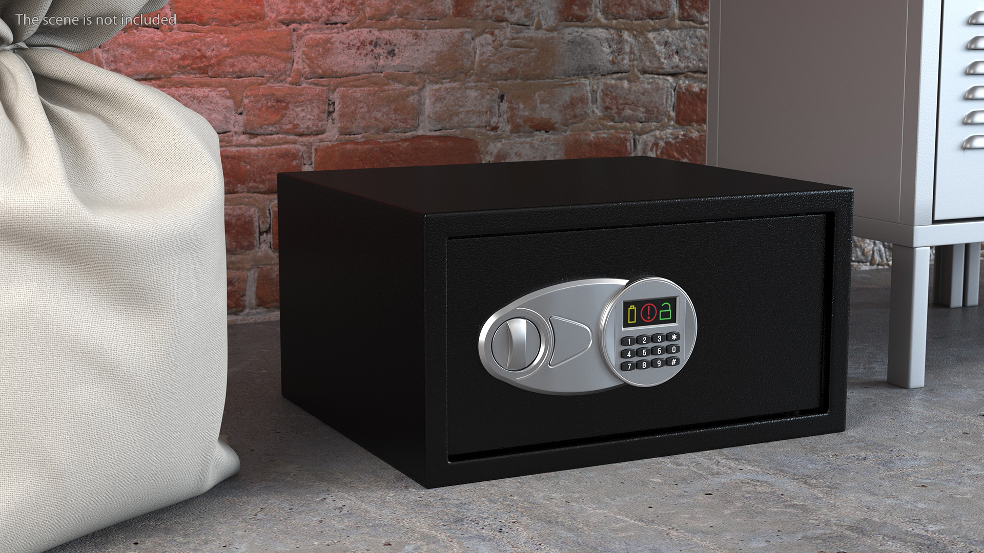 3D Digital safe black model