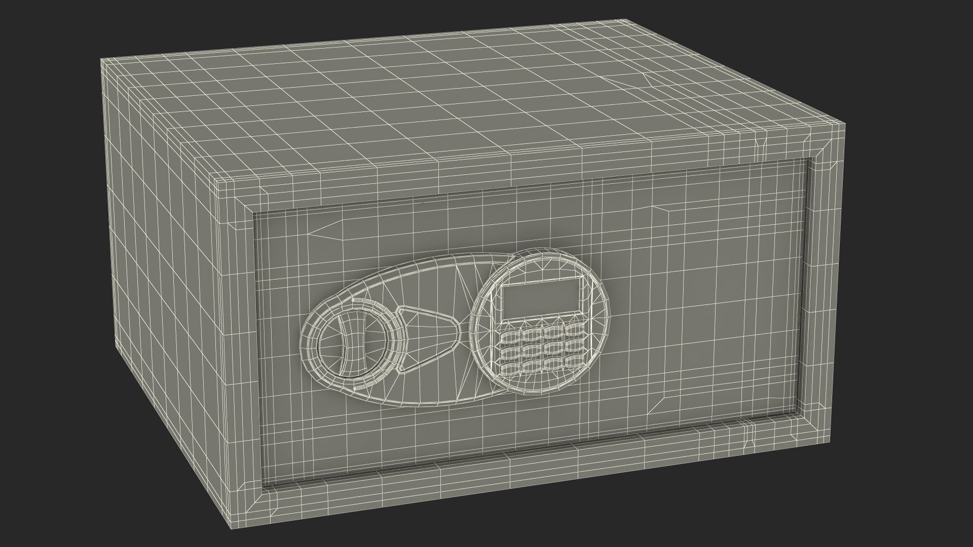 3D Digital safe black model