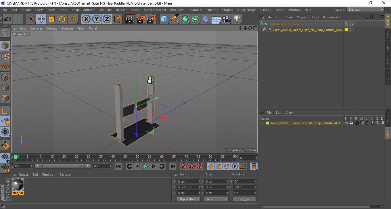 Smart Gate Flap Paddle 3D