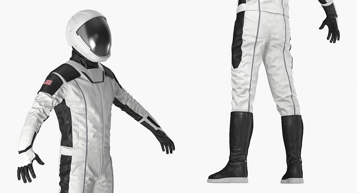 3D Futuristic Astronaut Space Suit