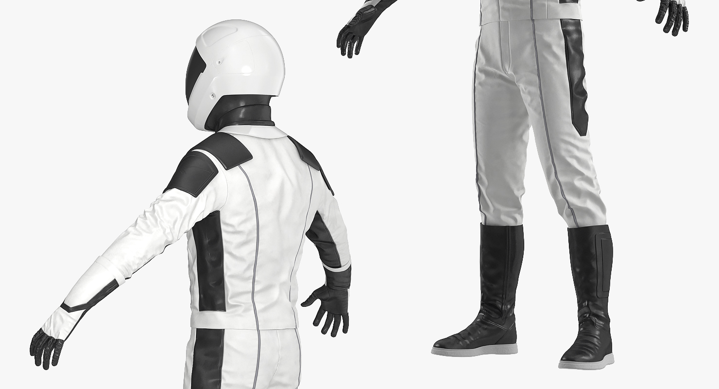 3D Futuristic Astronaut Space Suit