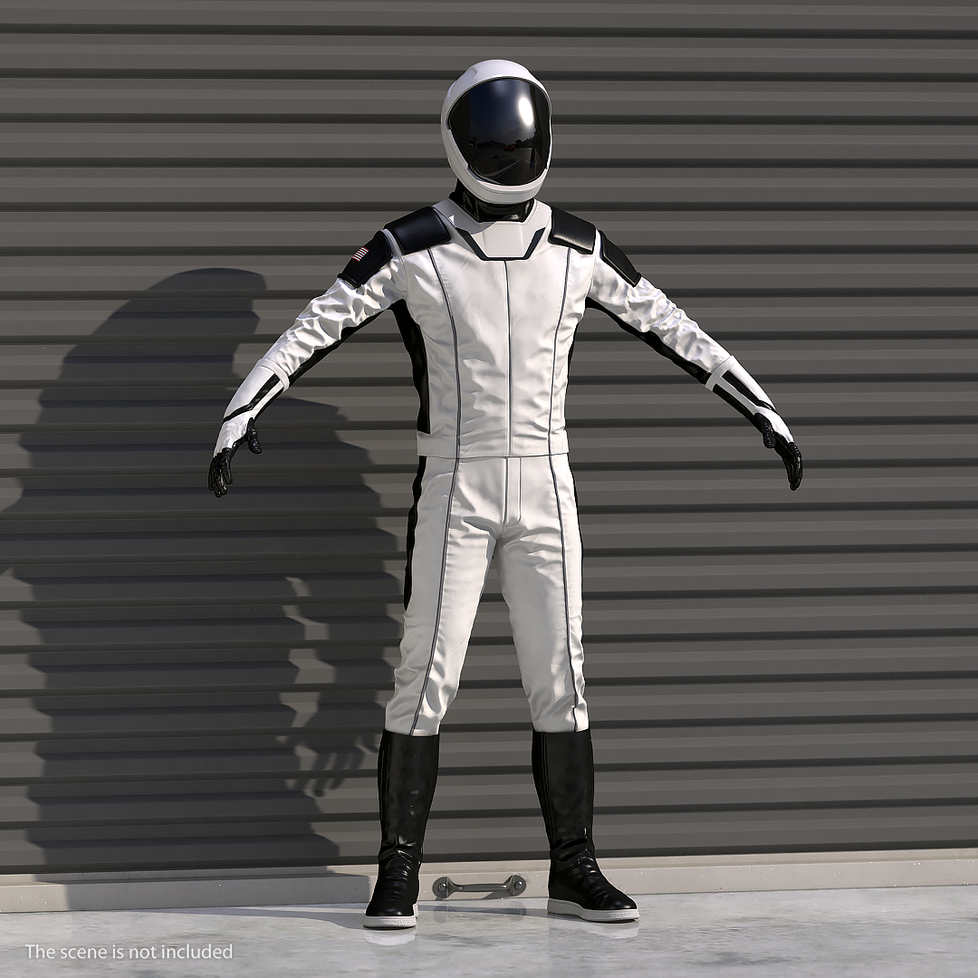 3D Futuristic Astronaut Space Suit