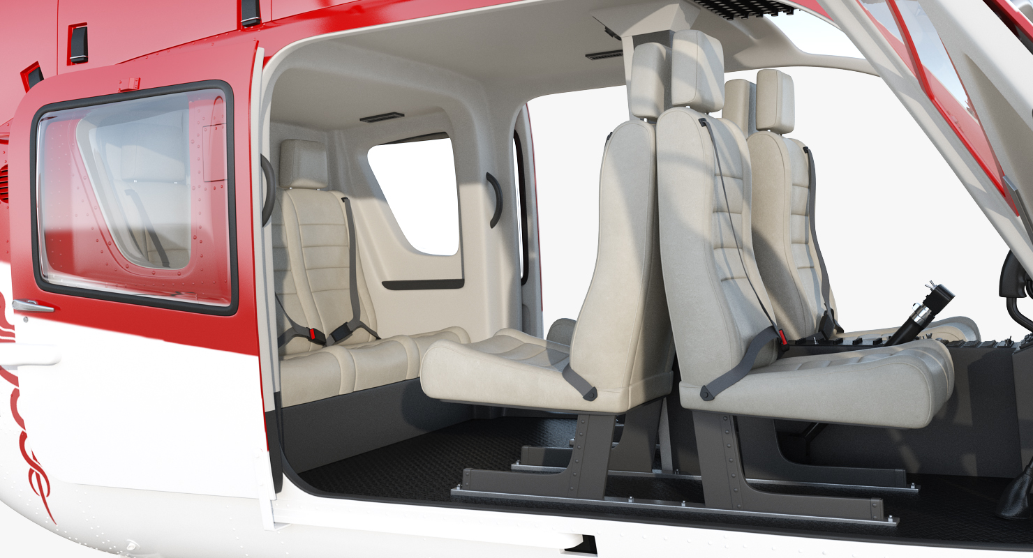Medical Air Assistance Eurocopter EC 135 Rigged 3D