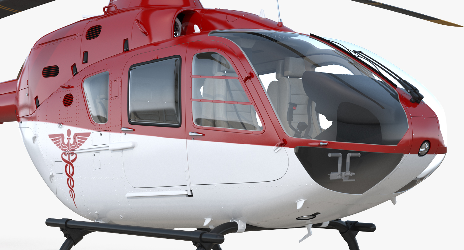 Medical Air Assistance Eurocopter EC 135 Rigged 3D