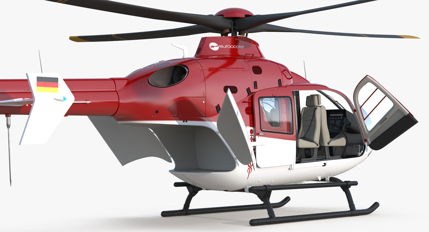 Medical Air Assistance Eurocopter EC 135 Rigged 3D