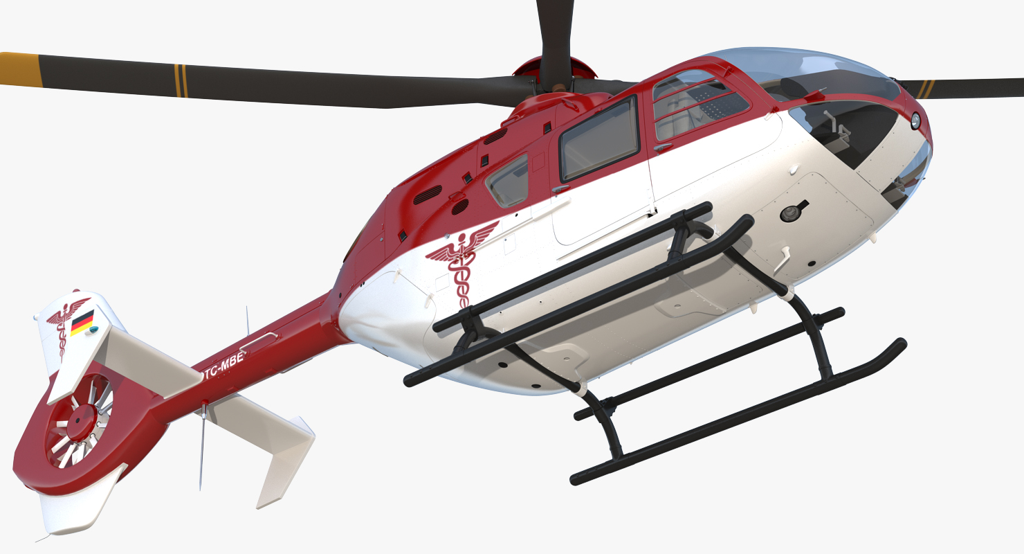 Medical Air Assistance Eurocopter EC 135 Rigged 3D