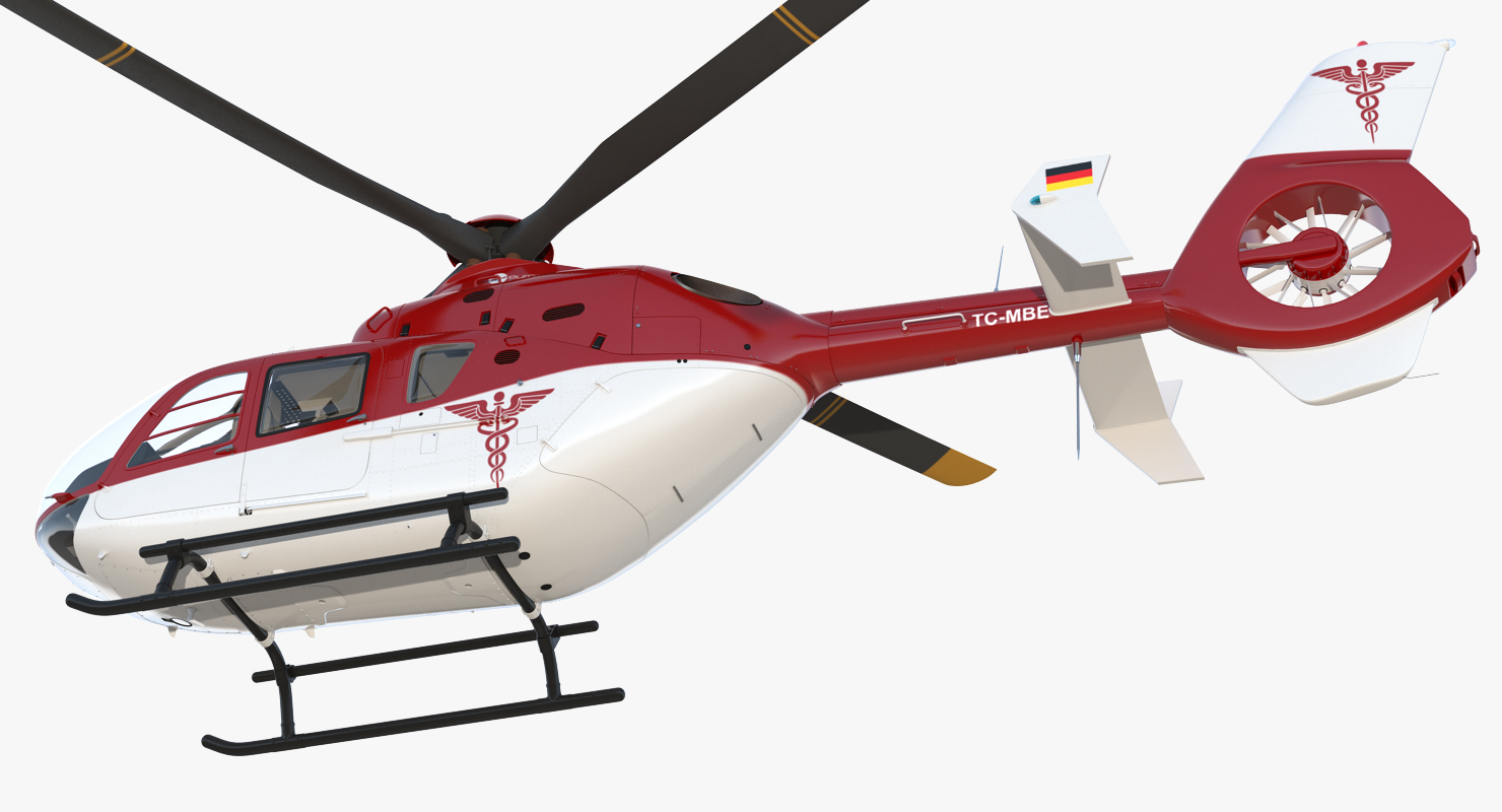 Medical Air Assistance Eurocopter EC 135 Rigged 3D