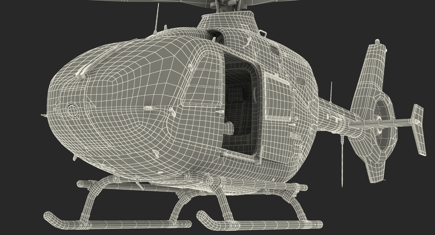 Medical Air Assistance Eurocopter EC 135 Rigged 3D