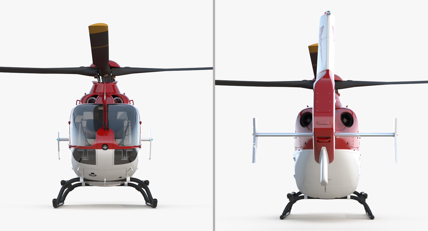 Medical Air Assistance Eurocopter EC 135 Rigged 3D