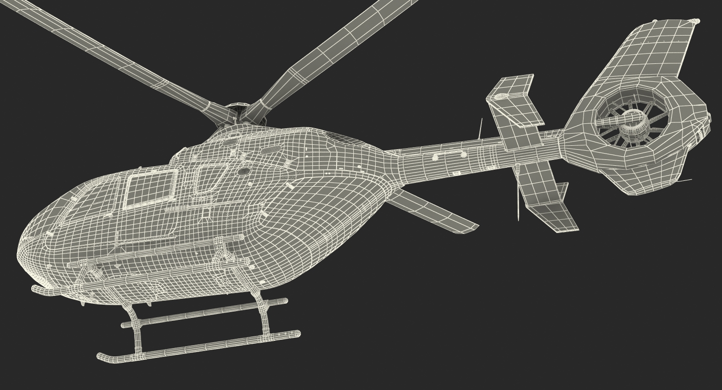 Medical Air Assistance Eurocopter EC 135 Rigged 3D