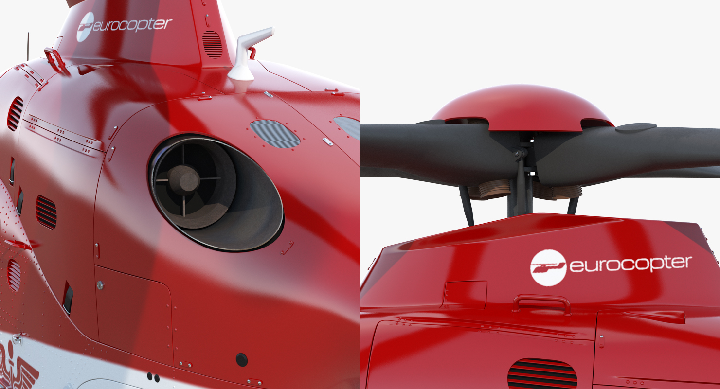 Medical Air Assistance Eurocopter EC 135 Rigged 3D