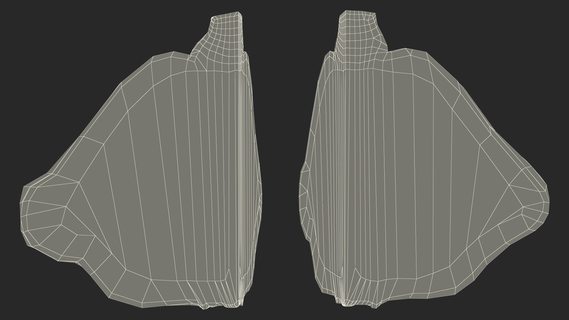 Green Color Bush Pumpkin Quarter 3D