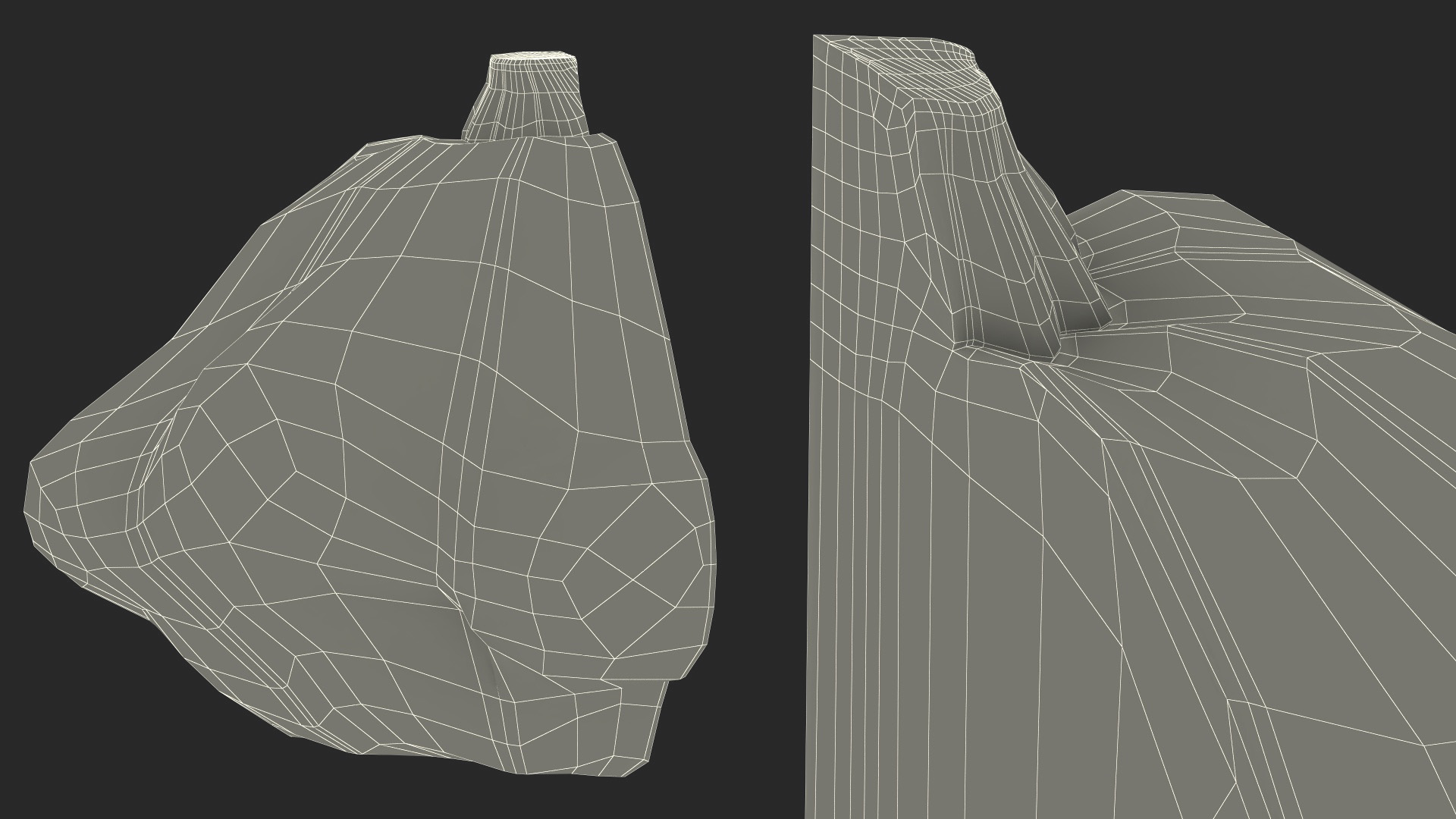 Green Color Bush Pumpkin Quarter 3D