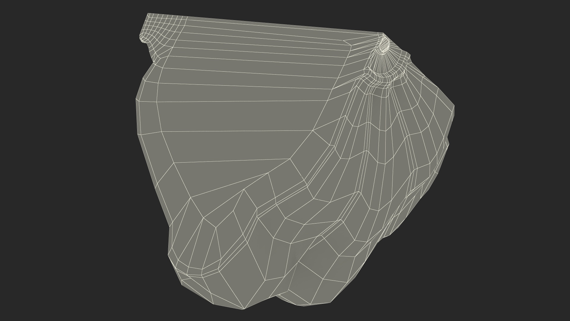 Green Color Bush Pumpkin Quarter 3D