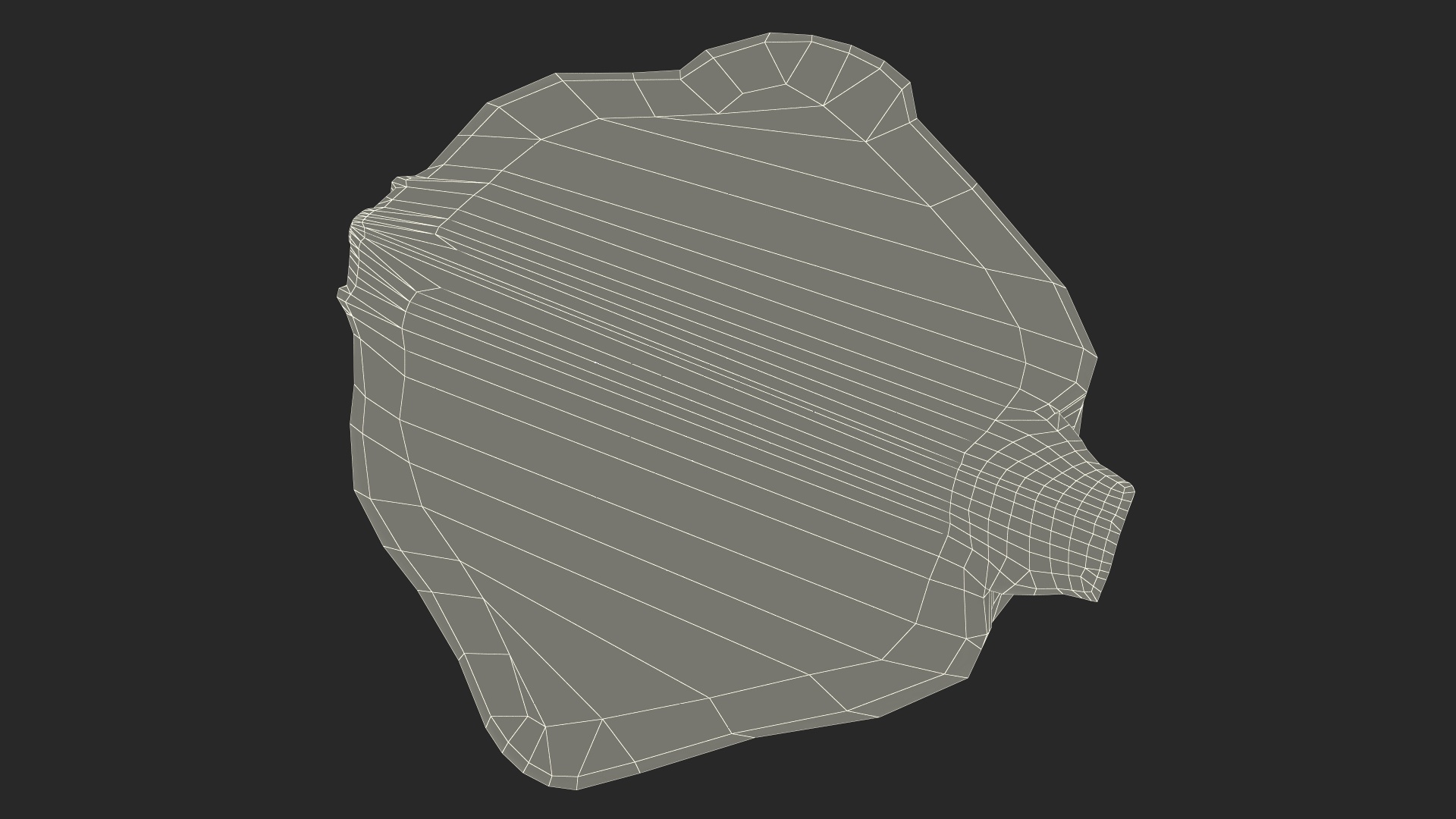 Green Color Bush Pumpkin Quarter 3D
