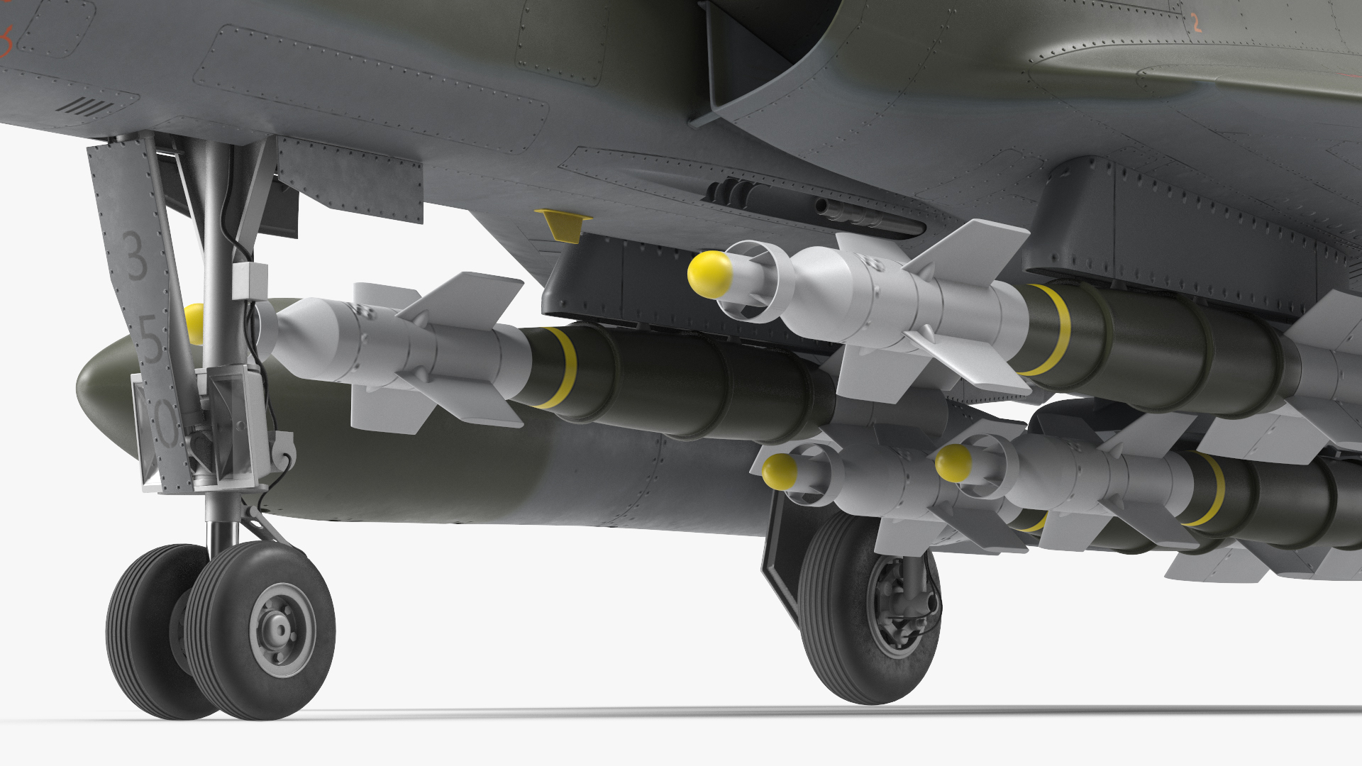 3D Dassault Mirage 2000N Tactical Bomber Camouflage with Armament Rigged for Cinema 4D model
